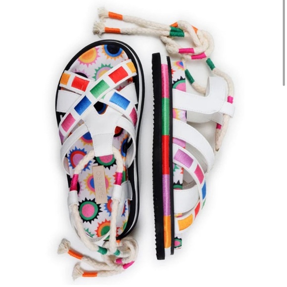 NEW Farm Rio Sunset Anatomic Braided Colorful Sandals / Size 9 / NEW IN BOX - Picture 2 of 10